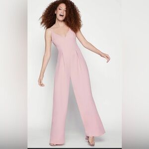 BCBG Generation Rose Pink Wide Leg Jumpsuit - Size 0 - Excellent Condition